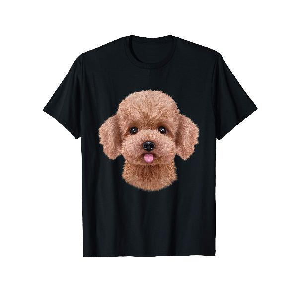 クリーム トイプードル 犬 いぬ 顔 Tシャツ