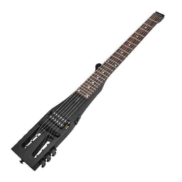 Anygigポータブルトラベルエレキギター 82CM 1.6KG ブラック 25.5フルスケールギグバッグ付き右利き用 黒