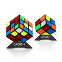 CACUSN 立体パズル 回転スムーズ 競技用キューブ 世界基準配色 スタンド付き 2個セット（2×2、3×3）