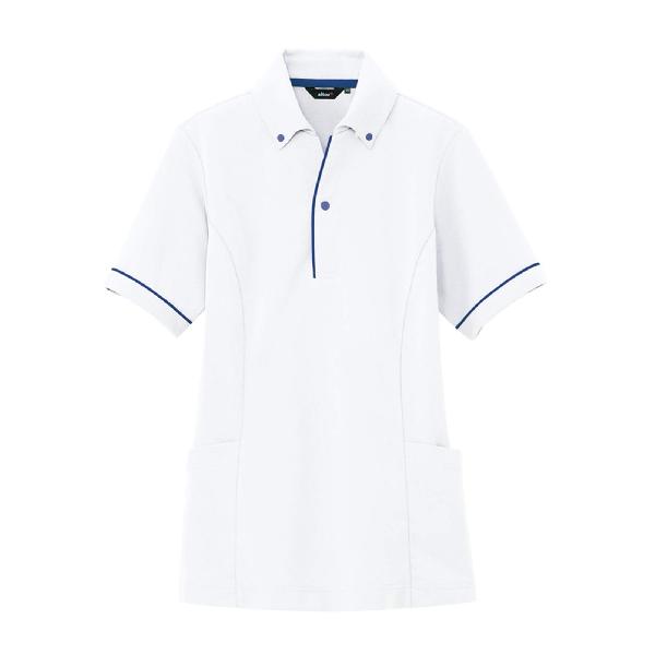 AITOZ アイトス サイドポケット半袖ポロシャツ 男女兼用 春夏用 AZ7668 001 ホワイト S