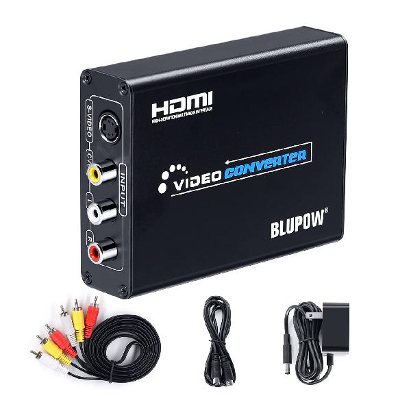 BLUPOW R|Wbg/S[q to HDMI ϊ 1080PΉ Composite 3RCA AV/S-Video to HDMI Ro[^[ rfIϊ R|Wbg hdmi ϊ AiO fW^ ϊ rca hdmi ϊ