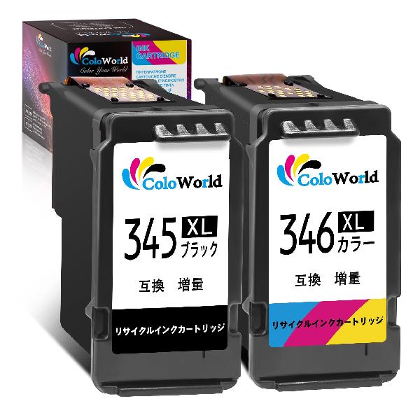 ColoWorld Υ Canon BC-345XL BC-346XL ꥵ륤 (֥å+顼 2) ICå  PIXUS TS3330 TS203 TS303 TS3130 TS3130S TS3310 TS3320