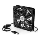 USBt@ 12cm ELUTENG pt@  p@ É ʎ PCt@ 3iK USB Fan pN[[ ^  5V _u 1500RPM  Xbox PS [^[ p Ή @ ^ TC