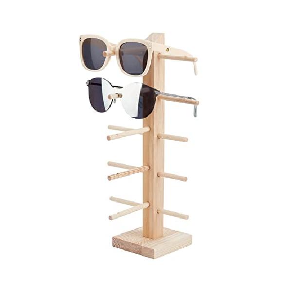 PH PandaHall メガネスタンド 眼鏡 スタンド 木製 ディスプレイ スタンド サングラス メガネ 眼鏡置き 掛け 展示 5本用