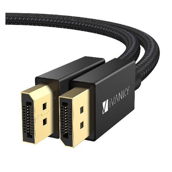 iVANKY 8K DisplayPort ケーブル （DP 1.4）【VESA認証】 ディスプレイポート ケーブル 8K/60Hz 4K/144Hz HDR 対応 HDCP2.2 HDCP1.4 1m 編み材 黒