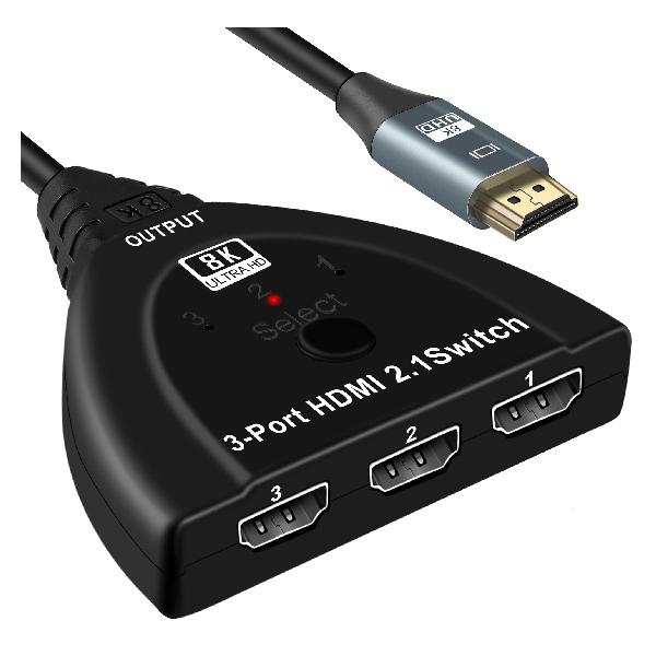 avedio links 8K 60HZ HDMI 切り替え器 超高速HDMI2.1 HDMI セレクター 3入力1出力HDMI 切替器 HDMI スイッチャ 4k@120Hz 1080P@240Hz対応 Xbox PS5 ブルーレイプレイヤー HDTV HDCP 2.2＆2.3対応 手動切替 電源不要【ブランド】avedio links【MPN】avedio links【number_of_boxes】1.0【number_of_items】1.0【color】8K@60Hz HDMIスイッチ3入力1出力【connector_type】HDMI【connector_gender】オス/オス【warranty_description】1 Year Warranty Against Manufacturer Defects【part_number】avedio links【model_number】avedio links【batteries_required】false【variation_theme】COLOR【manufacturer】avedio links【batteries_included】false