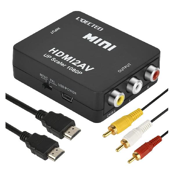 L'QECTED HDMI to RCA ϊRo[^[ HDMI to AV R|Wbgϊ hdmi rca 1080P o͉ HDMIAiOɕϊA_v^ PS3 PS4 Xbox J[irȂǑΉ USB/HDMI/RCAP[