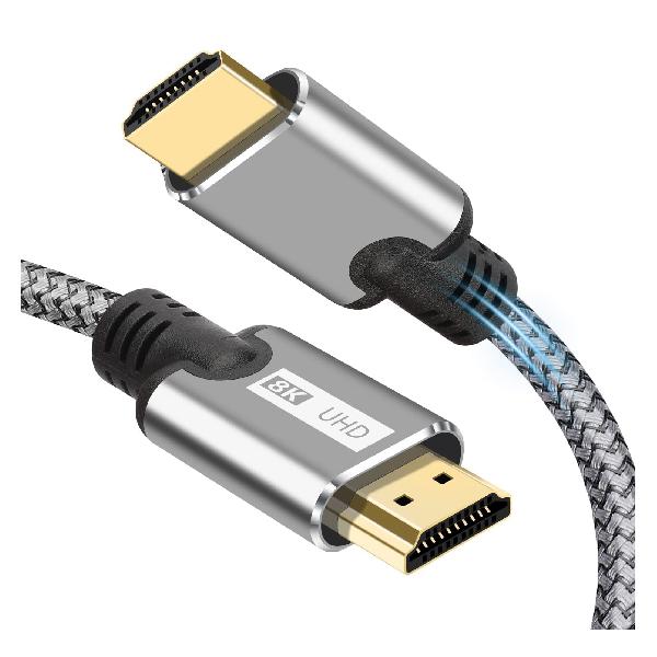 8K HDMI ケーブル 2.1【1Mアップグレード版】MEEKI HDMI 2.1規格 8K@60Hz 4K@120Hz/144Hz 48Gbps超高速高耐久 ナイロン編み ハイスピード 7680x4320p UHD HDR HDCP eARC 3Dイ 1