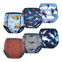 MooMoo Baby トレーニングパンツ 6 枚入 強い吸水性ベビーのトイレトレーニング下着 通気性コットン ショーツ ブリーフ 赤ちゃん 男の子用 漫画柄 ...