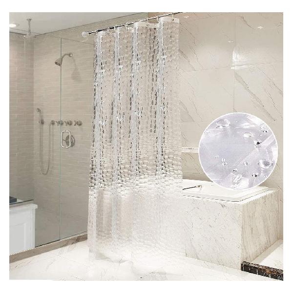 OTraki V[J[e  hJr h J[e Jbg\ 180cm Ot tȒP CJ[e NA 3D Ԏd؂ 1.2[g ډB  jbgoX Shower curtain vCoV[ی (120