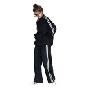 M ブラック 春秋 2点セットアップ ジャージ レディース 韓国風 上下セット スウェット パーカー スエット アクティブウェア カジュアル スポーツ 部屋着 ...