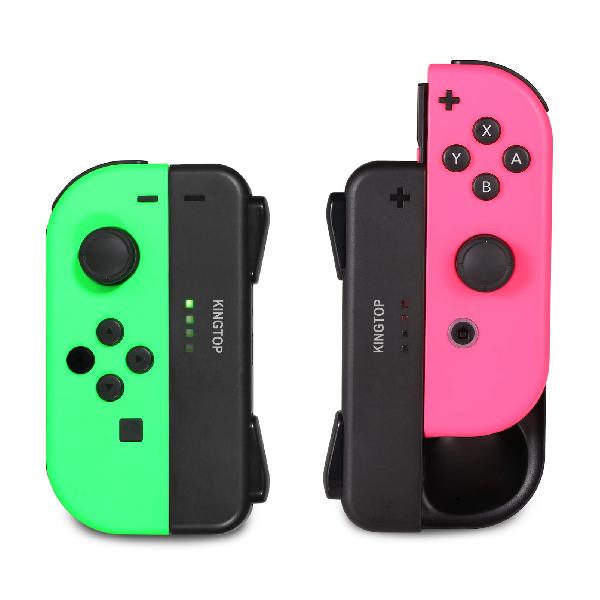 ジョイコン Joy-Con 充電グリップ Nintendo Switch用 プレイしながら充電可能 KINGTOP ニンテンドー スイッチ 充電ホルダー チャージャー 充電指示LED付 日本語説明書付き