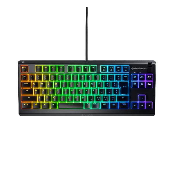 SteelSeries ゲーミングキーボード テンキーレス 有線 3 TKL 日本語配列 静音スイッチ IP32防滴 24キー同時押し対応 ブラック