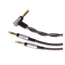 6N単結晶銅 MDR-Z7 MDR-Z1R 対応リケーブル 4.4mmバランス(5極)⇔3.5mmミニプラグ(3極)x2 ビバボ DENON D7100 D7200 D600 ヘッドフォン ケーブル