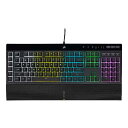 CORSAIR K55 RGB PRO ゲーミングキーボード、ブラック- IP42 防塵防滴 - 取り外し可能なパームレスト - 専用メディアキーと音量キー (CH-9226765-JP)