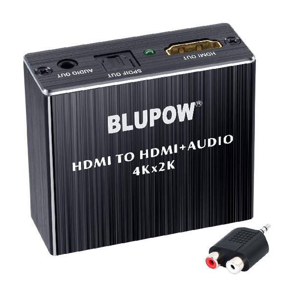 BLUPOW 4K30Hz HDMI音声分離器 (光デジタル3.5mmステレオ音声出力)デジタルオーディオサウンド分離 音声分配器 2160PHDCP1.43D対応 PS4SlimFire TVSTBなど対応 VA83