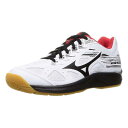 [ミズノ] バドミントンシューズ スカイブラスター 2 23.0 cm 2E ホワイト/ブラック/レッド【ブランド】MIZUNO