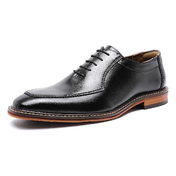フォクスセンス ビジネスシューズ 高級紳士靴 革 メンズ 革靴 ロングノーズ サドルシューズ 軽量撥水 ブラック 27.5cm P6907-01