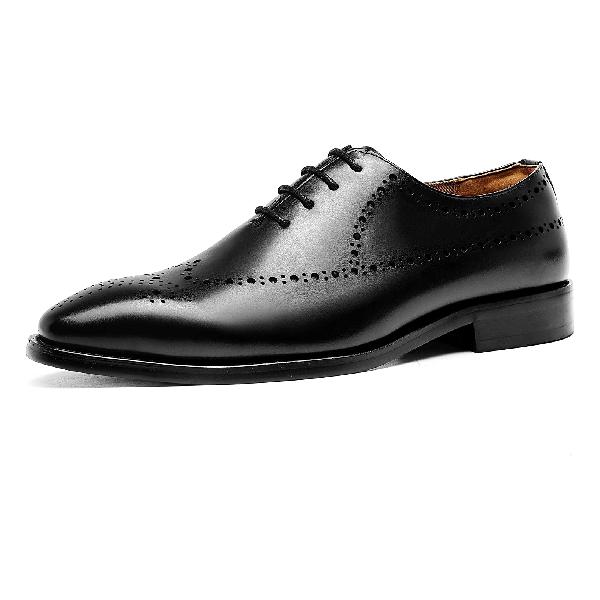 フォクスセンス ビジネスシューズ 革靴 メンズ ドレスシューズ ウイングチップ 高級紳士靴 革 軽量 高級レザー フォーマル ブラック 27.5CM P268-01