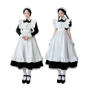 英國風 メイド服 ロング ワンピース 長袖 半袖 上質 クラシカル ロイヤルメイド 可愛い メイド コスプレ 衣装 エプロン フリル カチューシャ 黒 白 大きいサイズ ハロウィン 仮装 喫茶店 変装 パーティー イベント L 長袖(4)