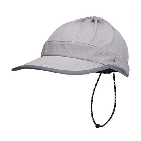 Croogo uvカット 帽子 メンズ 大きいサイズ ランニングキャップ 速乾 メッシュ 野球帽 アウトド サンバイザー 折りたたみ 軽量 UPF 50+ 夏の帽子 反射 釣り帽子 ハイキング帽子 スポーツ 3way(G-BK01-グレー)