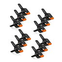 EMART 強力スプリングクランプ クリップ 12個入り ナイロン製 口開き50MM スーパークリップ 絶縁 圧着 溶接 DIY工具 木工 撮影 手握クリップ ...