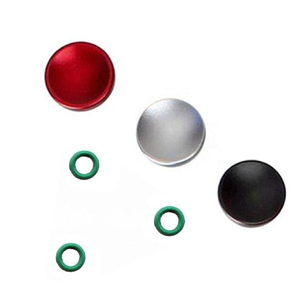 3個セット GeeSo アルミニウム合金 シャッターボタン 10mm 各社カメラ対応 凹 タイプ (3個セット 凹(黒赤銀))