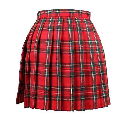 Blostirno プリーツスカート チェック柄 ミニ スクールスカート ハイウェスト ひざ丈 制服 女子高校生(JP0061RGR-XL) Blostirno プリーツスカート チェック柄 ミニ スクールスカート ハイウェスト ひざ丈 制服 女子高校生(JP0061RGR-XL)
