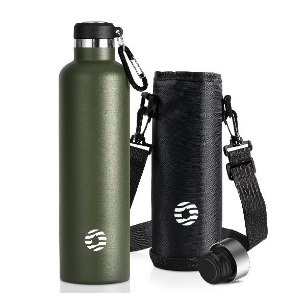 楽天mons Online ShopFJbottle 水筒 1リットル 真空断熱 保温 保冷 第2世代 ステンレスボトル 直飲み スポーツボトル スポーツ飲料対応 水筒カバー 洗浄用スポンジ付き 男の子 女の子 大人 子供 グリーン