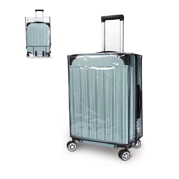 [DFsucces] スーツケースカバー 透明 防水 雨カバー PVC素材 傷防止 汚れ防止 出張旅行海外荷物箱用 ラゲッジカバー キャリーバッグ保護 (20インチ)