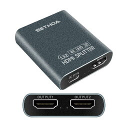 HDMI 2.0 分配器 スプリッター 1入力2出力 2画面 同時出力 4k @60Hz hdr 3D 1080P PS5 PS4 PS4Pro Xbox BD Player Fire TV Stick対応 FD121