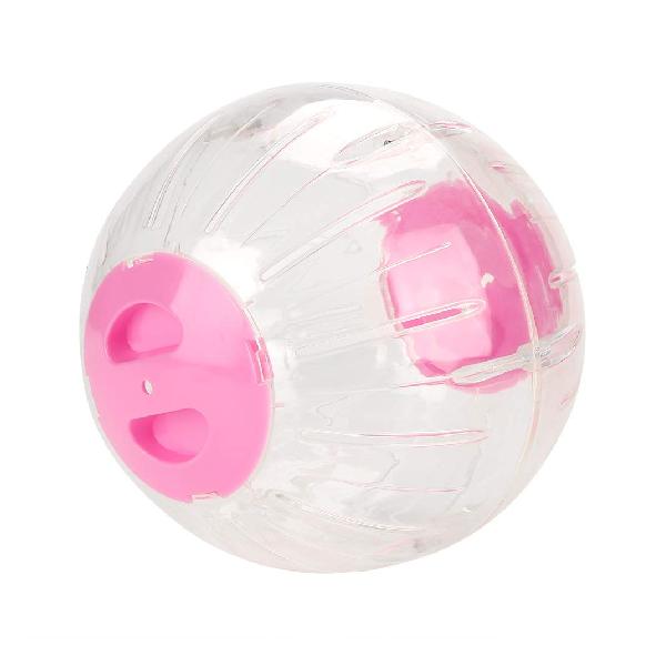 小動物用おもちゃ ハムスター ランナーボール エクササイズボール 透明 ボール おもちゃ 運動器具 運動不足解消 ケージアクセサリー プラスチック 軽量 ハムスター用おもちゃ(ピンク)