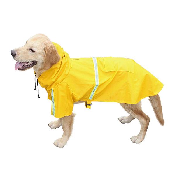 SEHOO犬のレインコート ポンチョ 柴犬 中型犬 ライフジャ ケット 小型犬 大型犬 ペット用品 雨具 防水 軽量 反射テ ープ付き (2XL イエロー)