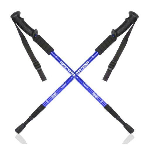 Ren He 2本登山杖トレッキングポール ウォーキングポール 登山 アルミ製 高強度 折りたたみ コンパクト 登山杖 3段伸縮式 超軽量滑り止め 収納時65CM 最長135CM (ブルー) Ren He 2本登山杖トレッキングポール ウォーキングポール 登山 アルミ製 高強度 折りたたみ コンパクト 登山杖 3段伸縮式 超軽量滑り止め 収納時65CM 最長135CM (ブルー)