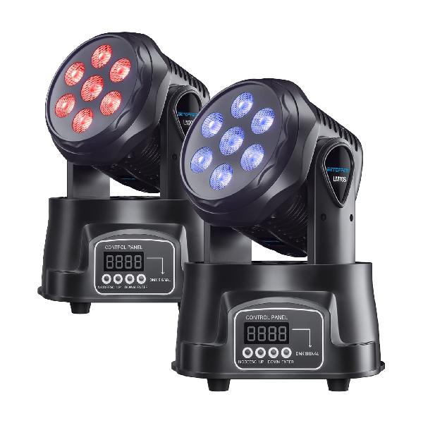 BETOPPER ムービングライト 7x8W RGBW LED 舞台照明 ディスコライト ステージライト ステージ照明 DMX5..
