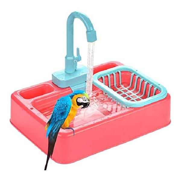 鳥用品 水浴び 水浴び容器 アクリルケ アクリルケージケース 浴槽ケージペット鳥風呂ハウス ペット用品 （自動シャワ…