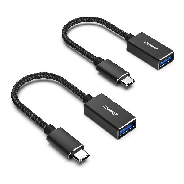 BENFEI USB C - USB 3.0 アダプター 2パック USB C - A オス - メス アダプター MacBook 2022 2021 2020 Samsung Galaxy Note 20 Galaxy S20 S21 Google P