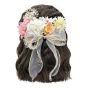 JZOON 【9色展開】リボン 髪飾り ドライフラワー ダリア 造花飾り 和玉 赤 ヘアアクセサリー 成人式 水引 振袖 着物 卒業式 七五三 浴衣 袴 結婚式...