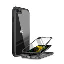 Miracase iPhoneSE用 ケース 第2世代 iPhoneSE2用ケース iPhone8用ケース 2020 9H強化ガラス 4.7インチ フルカバー 360°保護 黒(2)