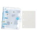 ミニシステム手帳 3穴バインダー おしゃれ 菊の模様 カバー 透明 防水 ハンドブック ポケットサイズ メモ帳 トレカケース リフィル付き 学生用 オフィス用 ...