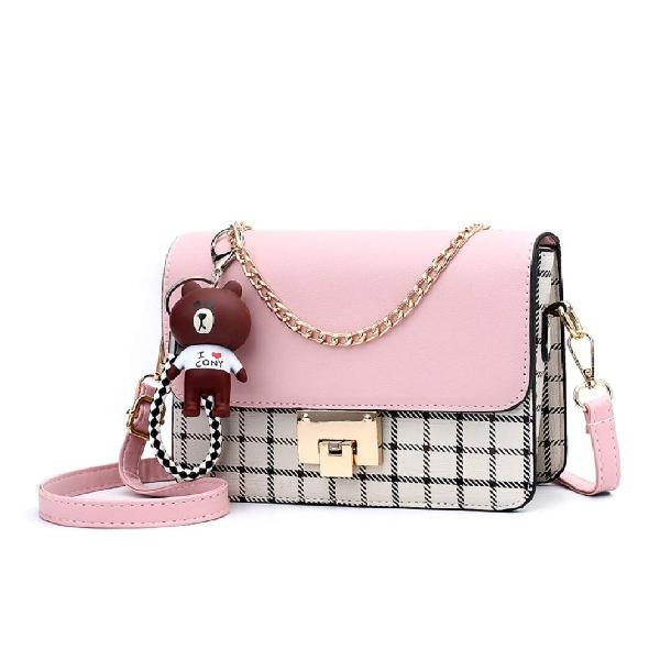 ZNYF~jV_[obOfB[X ΂߂ ߃obO U[ 킢 lC  shoulder bag for women (plaid pink)