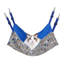 猫 ハンモック Blueekin キャットハンモック ヒモ調整可能 56cm x 46cm 耐荷重10KG 大きい ペット ベッド ねこハンモック ケージ用 通...