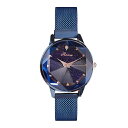 RORIOS watch 時計 レディース 腕時計 星空文字盤 キラキラ 生活防水 メッシュバンド 磁気バックル クオーツ カジュアル おしゃれ 通勤 通学 ブルー