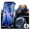 スマホホルダー 車 ACMEZING 車載ホルダー 【2022進化型3段クリップ式+3軸機械式伸縮アーム】 車 スマホスタンド カー用品 携帯ホルダー 車 エアコン吹き出し口&超強力真空吸盤兼用 2in1 スマホ 車用 ホルダー 片手操作 安定性拔群 車(2)