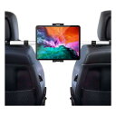 woleyi タブレット ヘッドレスト車載ホルダー 後部座席取付 安定性 防振でき 360度調節可 伸縮可 真ん中固定 タブレット スマホ スタンド 対応機種4-12.9インチデバイス iPad Pro 11 10.5 9.7 / Air Mini 5