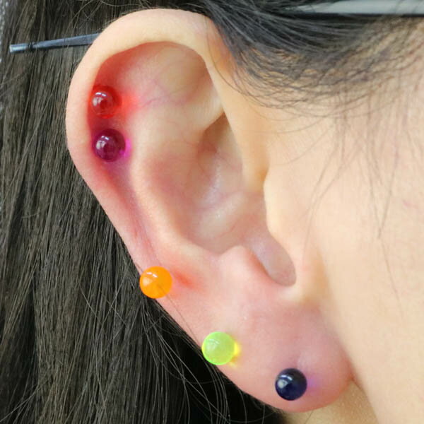 ボディピアス 16G 14G アクリルストレートバーベル(1.2mm/1.6mm)BP-BC242 ボディーピアス イヤーロブ 耳 ヘリックス インナーコンク アウター アンテナ 【2021-12SS】