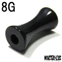 ボディピアス BLACK!!アクリルシンプルブラックカラーダブルフレアアイレット BPDF-16-08G 黒 ボディーピアス トンネル クロ 軽量 シンプル ホール系/負担軽減 金属アレルギーの心配無用
