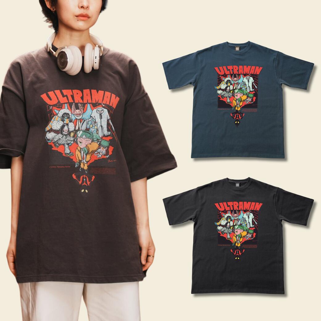 MONSTROUSA ULTRA Art TAG T-shirts feat.KANA SUZUKI 空想特撮シリーズ ウルトラマン 円谷プロダクション Tシャツ メンズ レディース 春夏秋冬 黒 グレー ネイビー サイズM/XL