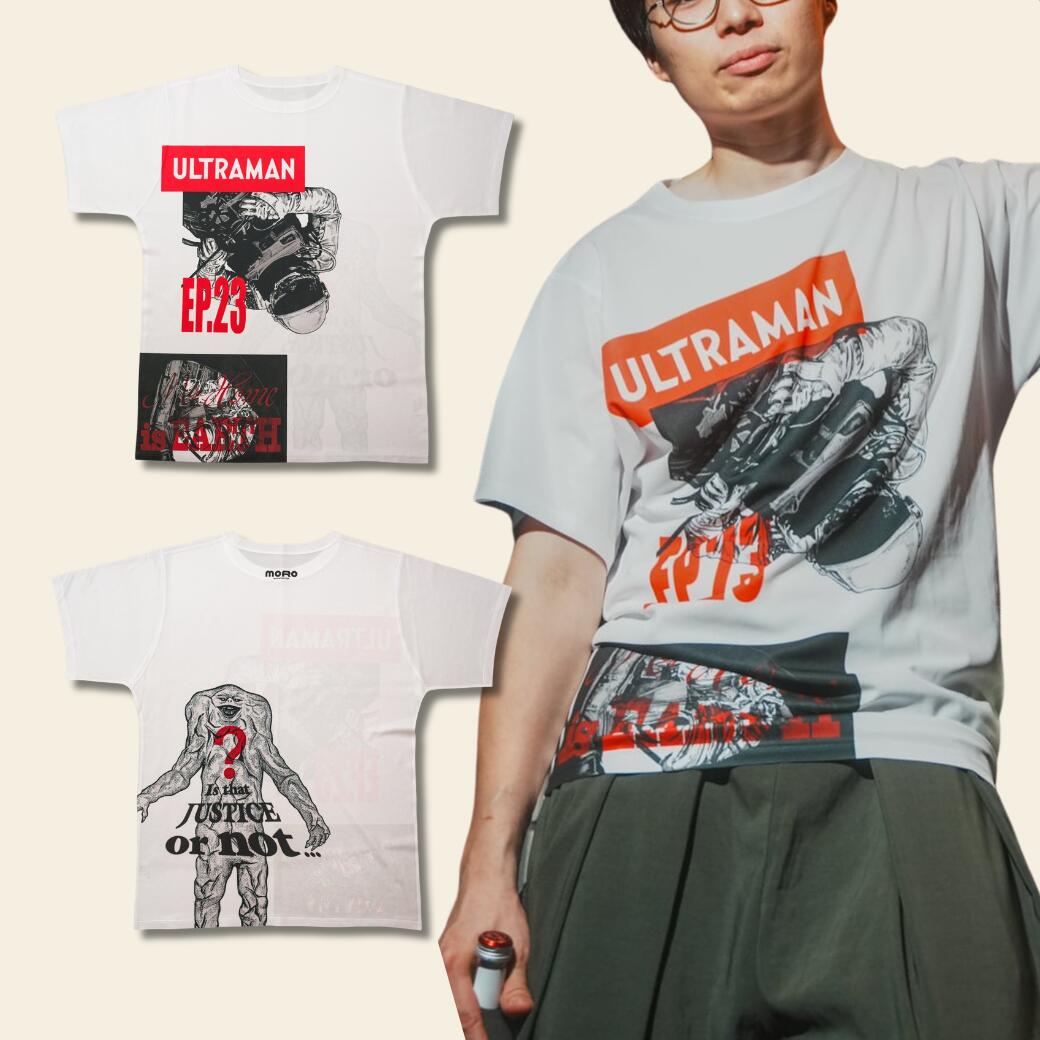 MONSTROUSA ULTRA Overflow DRY-T "Jamila" feat.吉村生成 空想特撮シリーズ ウルトラマン ジャミラ 円谷プロダクション Tシャツ ドライ メンズ レディース 春夏秋冬 ホワイト サイズM/L