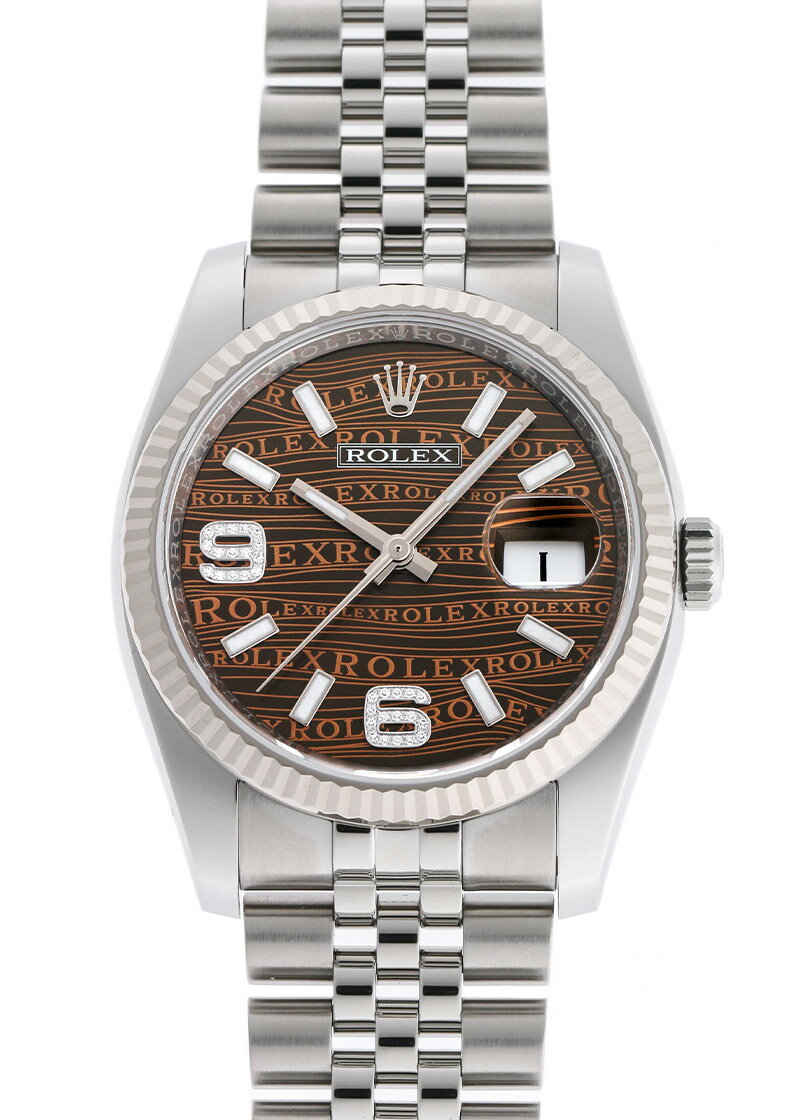 ロレックス - オイスター パーペチュアル デイトジャスト | ROLEX | 116234 | WG&SS ブラウン文字盤 自動巻き ブレスレット | 中古 |